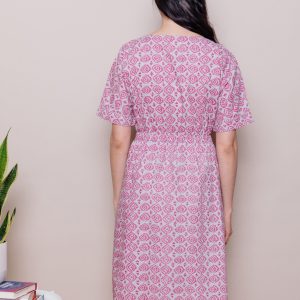 Roo Elastic Waist Dress - Pink Diamond - Image 5