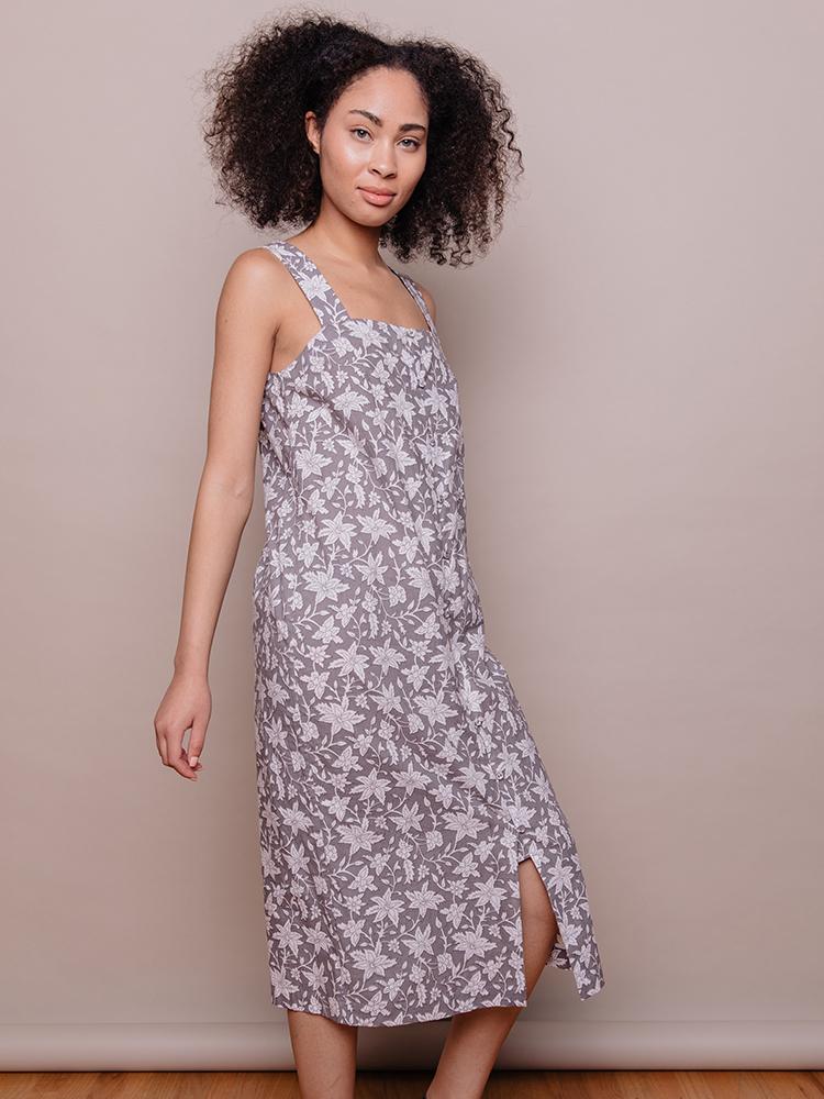 Della Dress - Grey Floral - Image 1