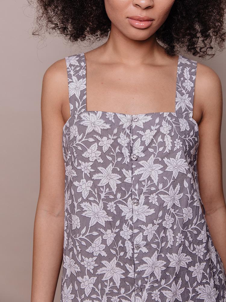 Della Dress - Grey Floral - Image 4