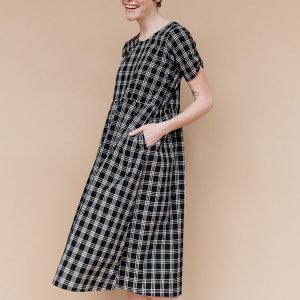 Kavita Dress - Black Plaid - Image 1