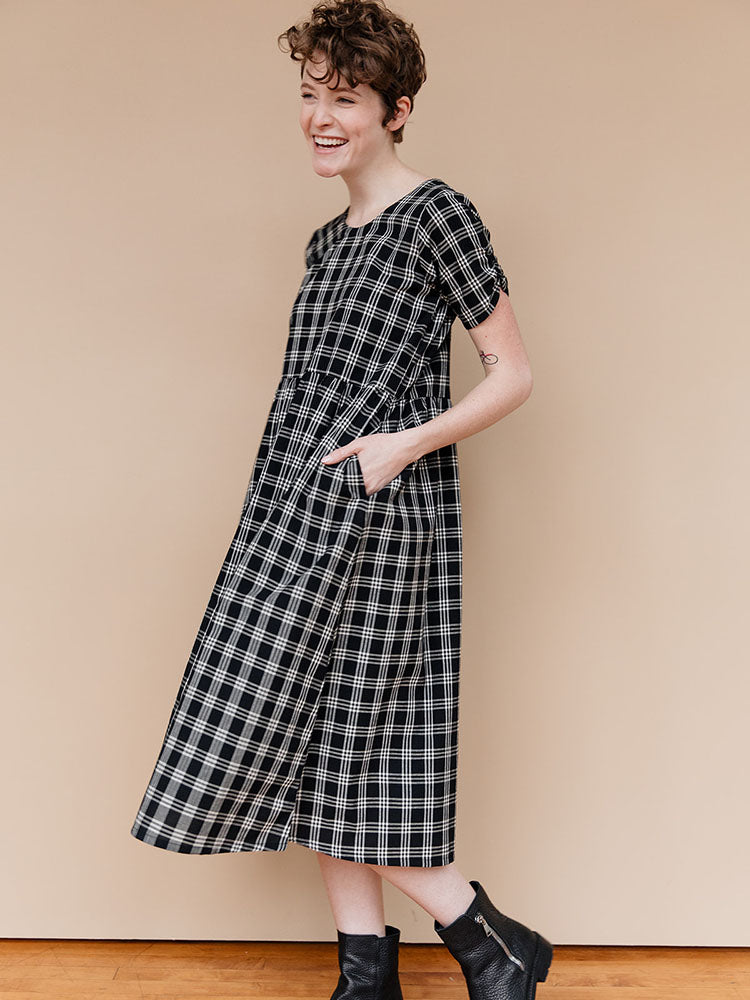Kavita Dress - Black Plaid - Image 1