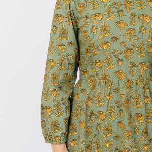 Erin Mini Dress - Green Floral - Image 5