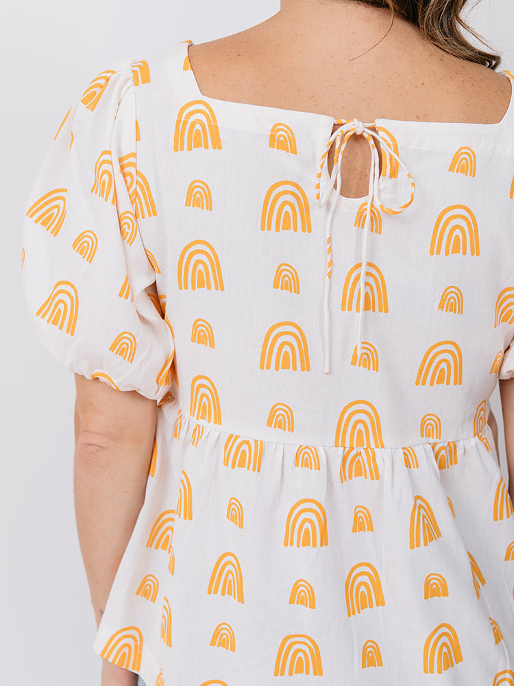 Nico Babydoll Top - Sunny Stripes - Image 6