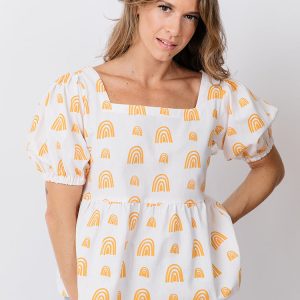 Nico Babydoll Top - Sunny Stripes - Image 1