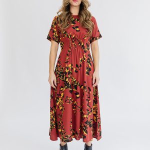 Artsy Traveler Midi Dress - Eucalyptus Spice - Image 4