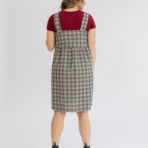 Billie Jumper Dress - Cement Plaid - Image 3