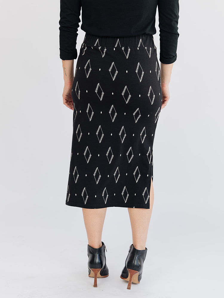 Isla Skirt - Diamond Vine Black - Image 3