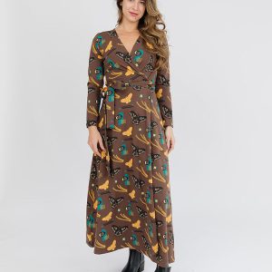 Katie Maxi Wrap Dress - Autumn Quilt - Image 1