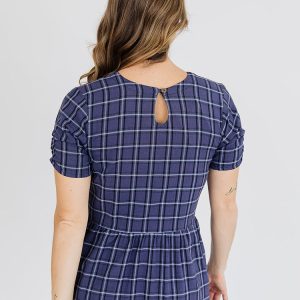 Kavita Dress - Indigo Plaid - Image 3