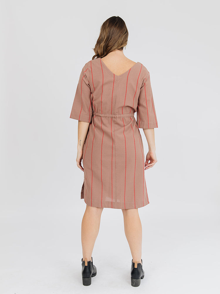 Lori Dress - Cocoa Stripe - Image 7