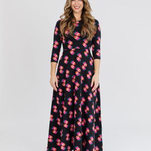 Mumbai Maxi Dress  - Memphis Shapes Black - Image 2