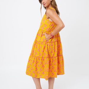 Willa Tiered Dress - Floral Trio Marmalade - Image 8