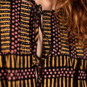 Devi Blouse - Dots And Dashes Yellow - Image 6