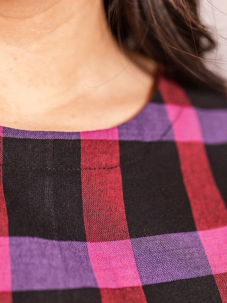 Devonshire Dress - Ultra Violet Plaid - Image 4