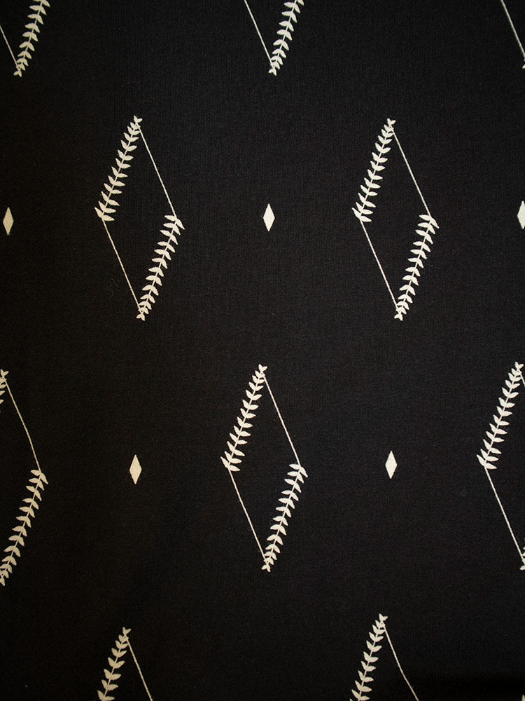 Fold Over Bootcut Pant - Diamond Vine Black - Image 3