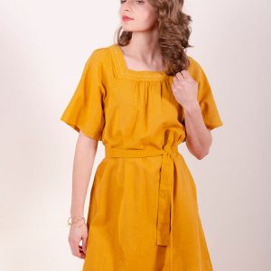 Alexis Mini Dress - Turmeric - Image 1