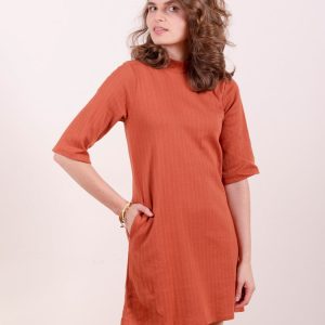 Eve Dress - Sandstone Rib Knit - Image 1