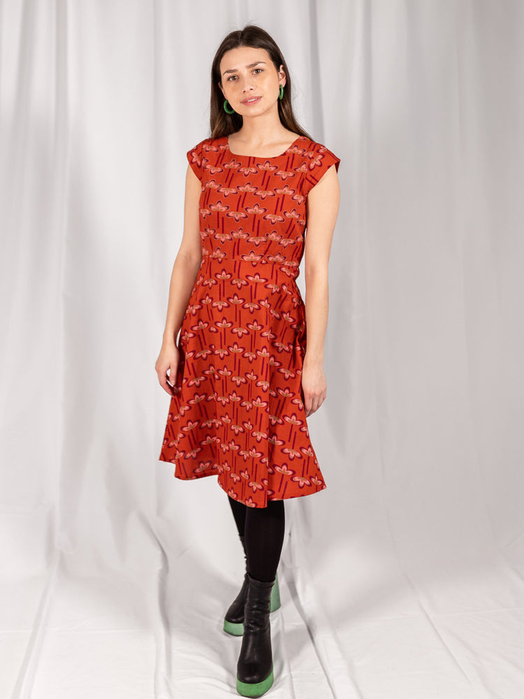 Marseille Dress - Mod Daisy Spiced Coral - Image 1