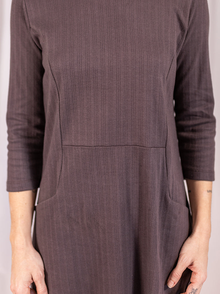 Sweet Seams Dress - Shale Rib Knit - Image 3