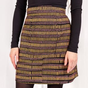 Val Mini Skirt - Dots And Dashes Yellow - Image 1