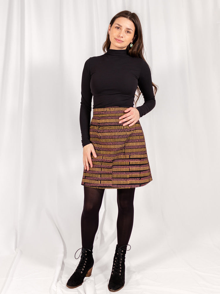 Val Mini Skirt - Dots And Dashes Yellow - Image 3