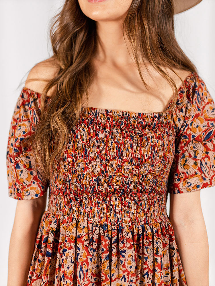 Teddy Midi Dress - Ruby Floral - Image 4