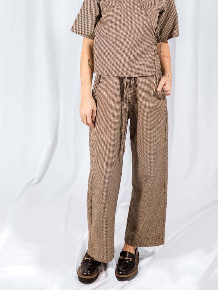 Emmy Drawstring Pant - Houndstooth - Image 5