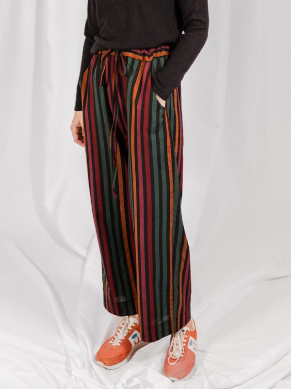 Emmy Drawstring Pant - Sunset Stripe