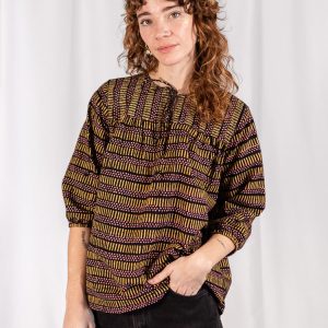Devi Blouse - Dots And Dashes Yellow - Image 7