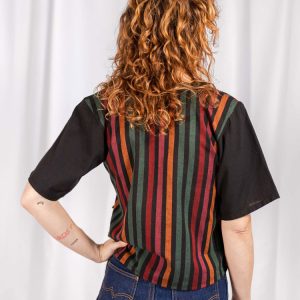 Winona Wrap Top - Sunset Stripe Mix - Image 2