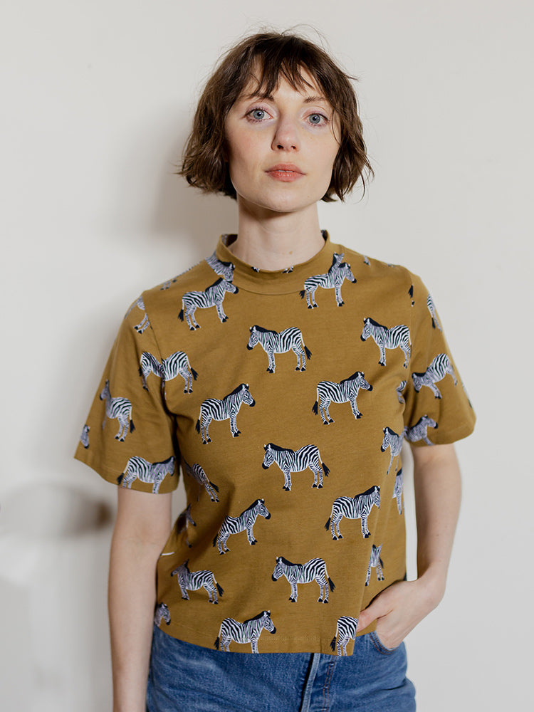 Eve Top - Zebra Green - Image 1