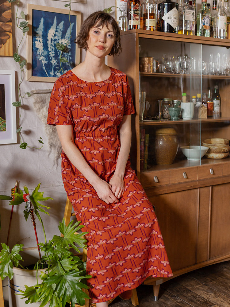 Aimee Maxi Dress - Mod Daisy Spiced Coral - Image 1