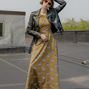 Mumbai Maxi Dress - Zebra Green - Image 1