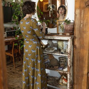 Mumbai Maxi Dress - Zebra Green - Image 2