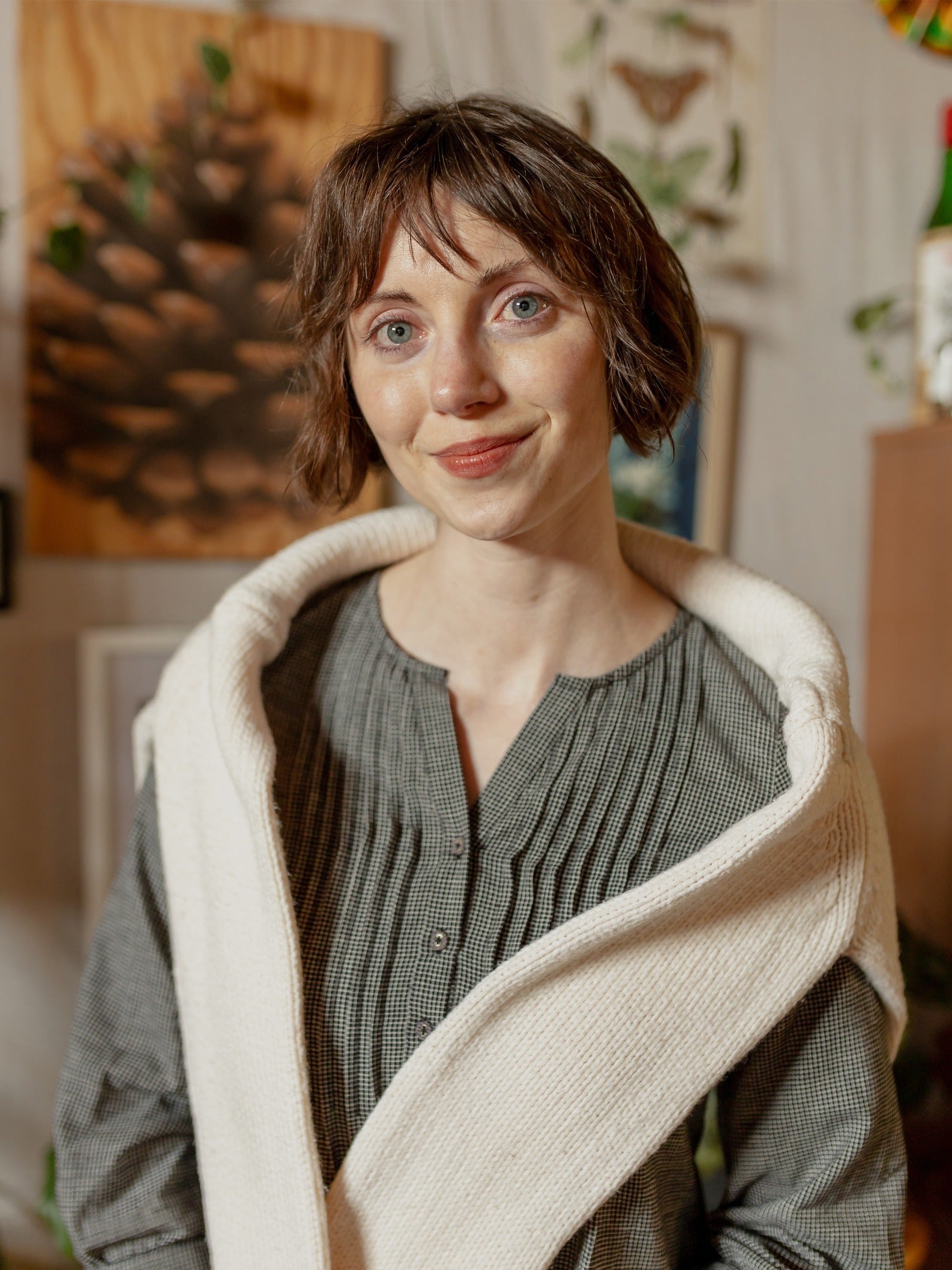 Vienna Pleated Dress - Woven Check Black - Image 4