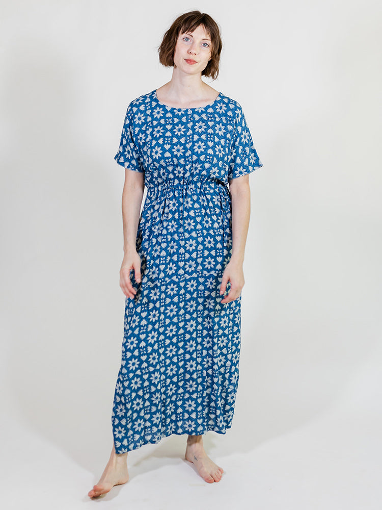 Aimee Maxi Dress - Indigo Heart Floral - Image 1