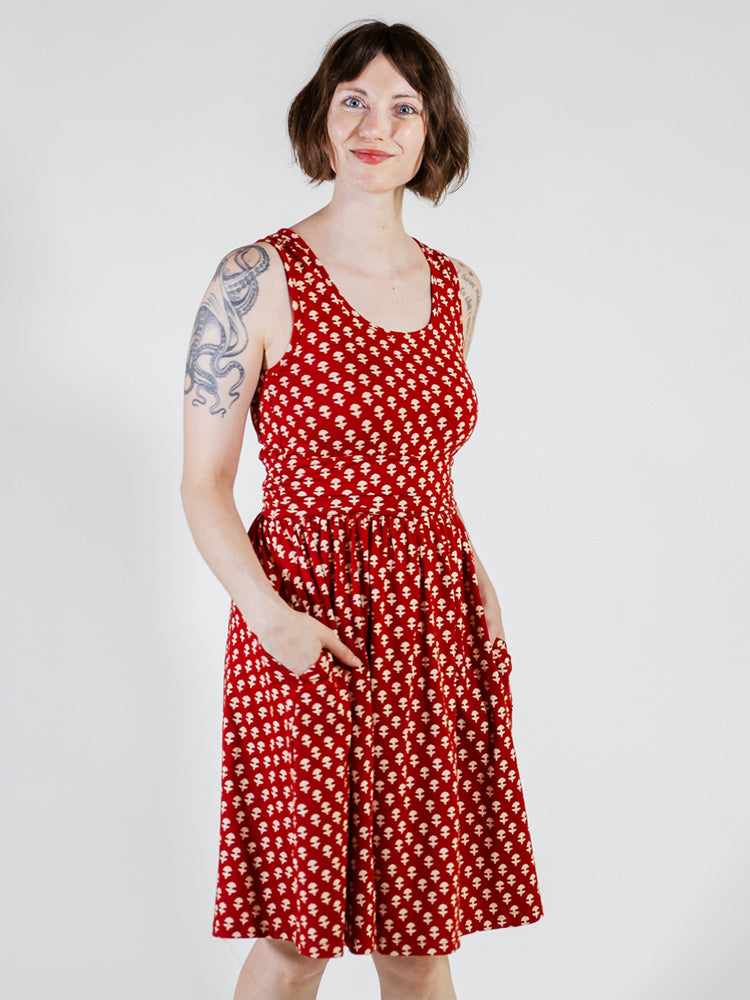 Asheville Dress - Micro Floral Red - Image 2