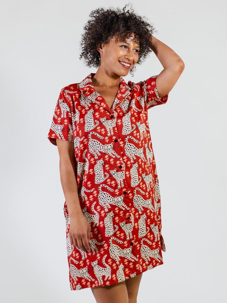 Camp Dress - Poppy Leopard - Image 1