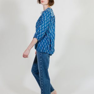 Devi Blouse - Indigo Mix - Image 4