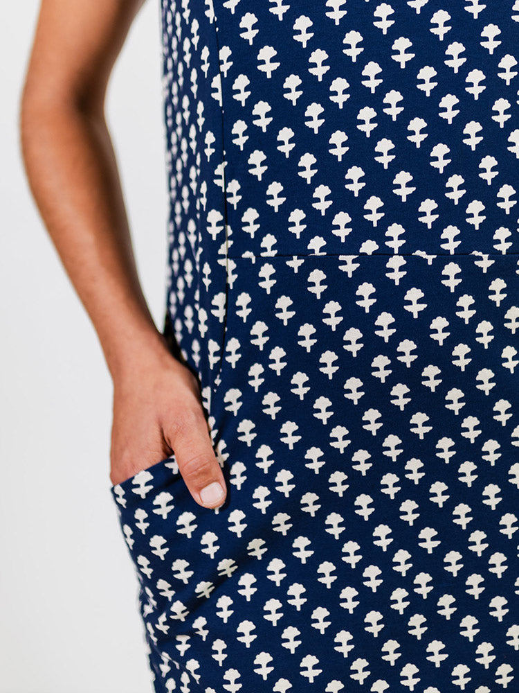 Evanston Dress - Micro Floral Navy - Image 3