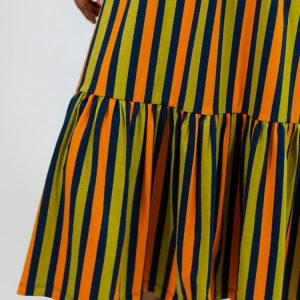 Opal Dress - Navy Chartreuse Stripe - Image 10