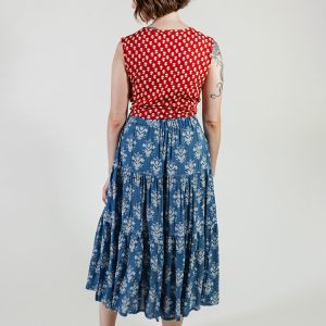 Danielle Tiered Skirt - Indigo Blossom - Image 3