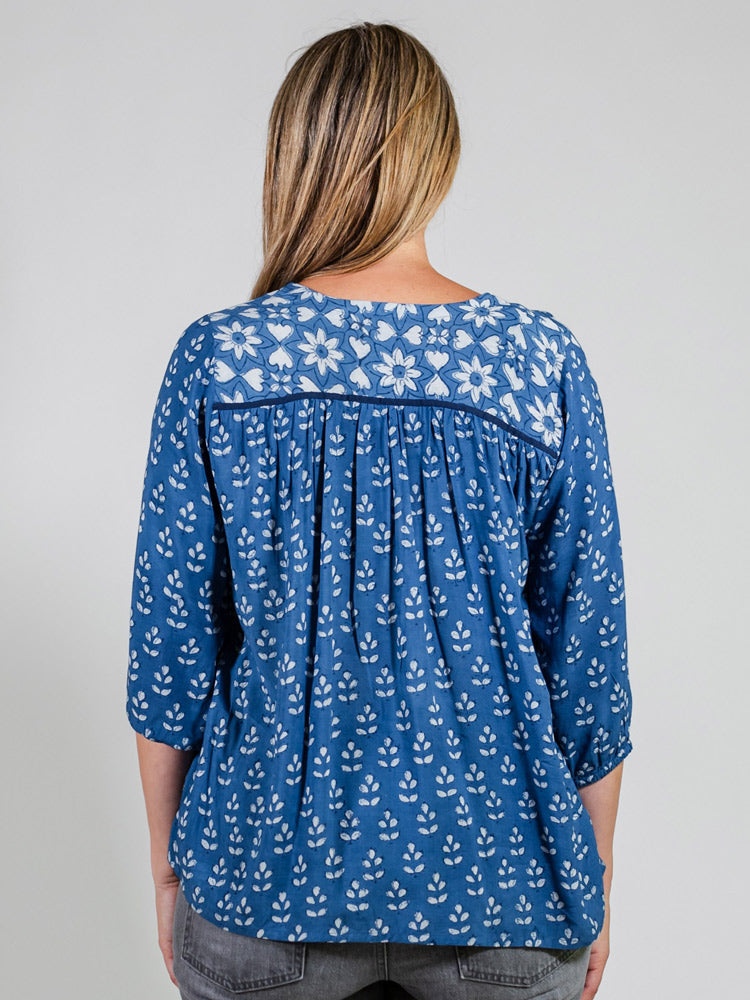 Devi Blouse - Indigo Mix - Image 6