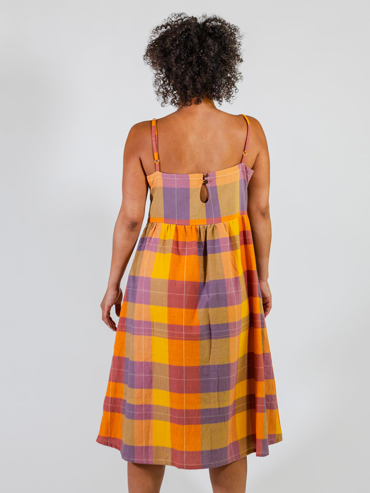 Ivy Midi Dress - Sunset Plaid - Image 3