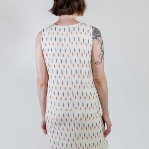 Milan Shift Dress - Ivory Ikat - Image 7