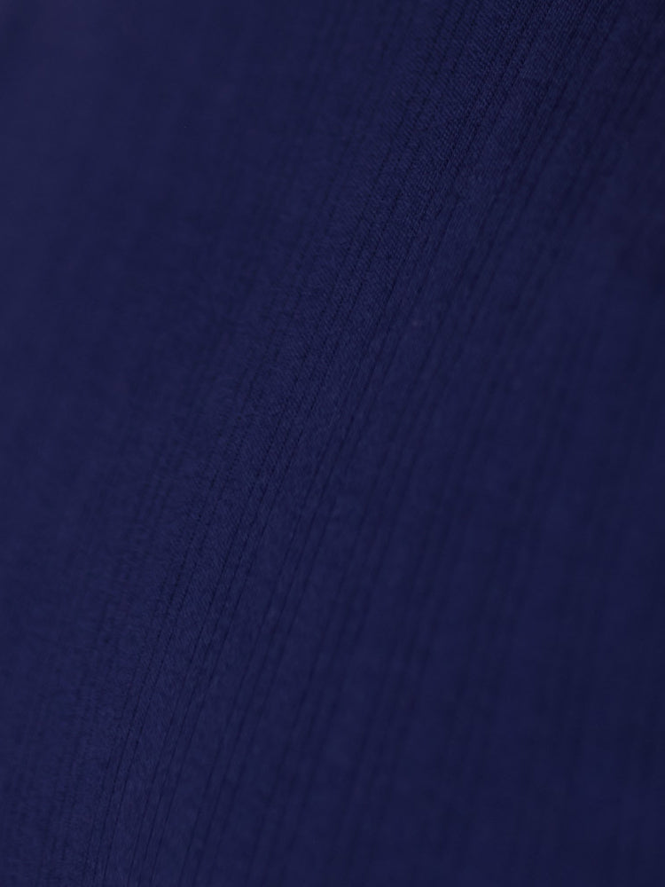 Ruched Top - Navy Rib Knit - Image 9