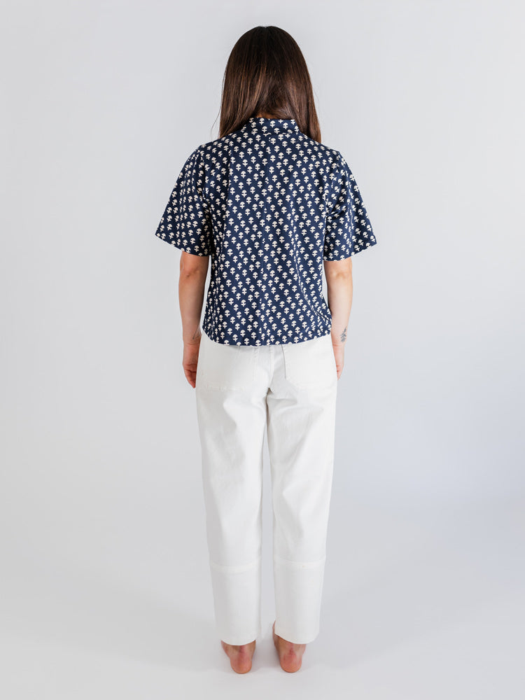 Eve Top - Micro Floral Navy - Image 5