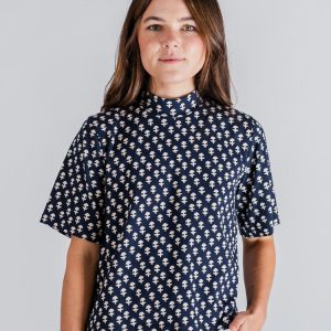 Eve Top - Micro Floral Navy - Image 7