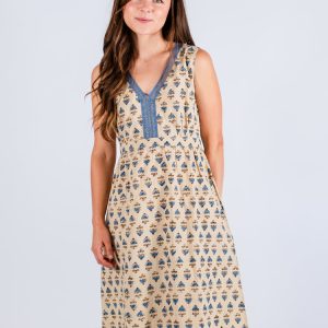 Jaya Sleeveless Dress - Blue Floral - Image 1