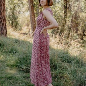 Bekka Maxi Dress - Magenta Vine Floral - Image 4